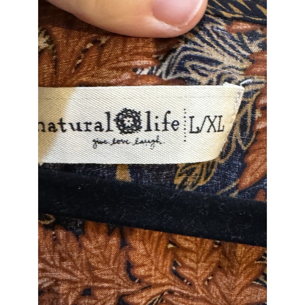 Natural Life Charlotte Boho Dress in Navy/Rust Size Large XL Maxi - Picture 4 of 10